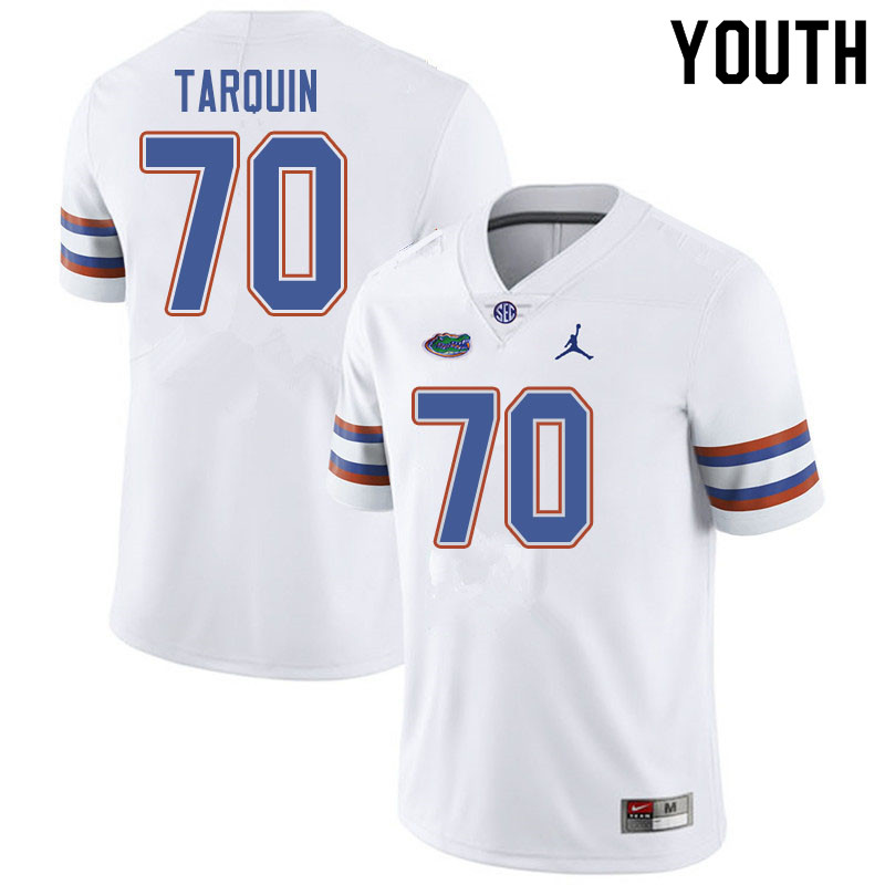 Jordan Brand Youth #70 Michael Tarquin Florida Gators College Football Jerseys Sale-White - Click Image to Close